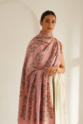 Kashmir Loom Kani Nahiza Khatrast Hand Woven Large Pashmina Shawl Rose