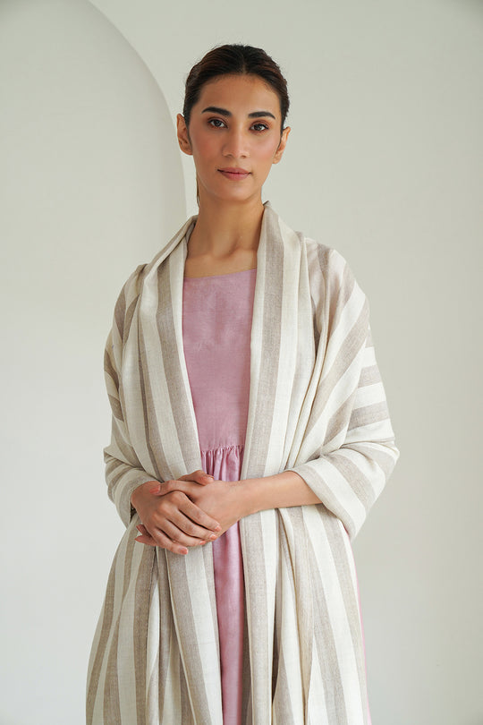 Cashmere Stripes Women's Shawl | Kashmir Loom