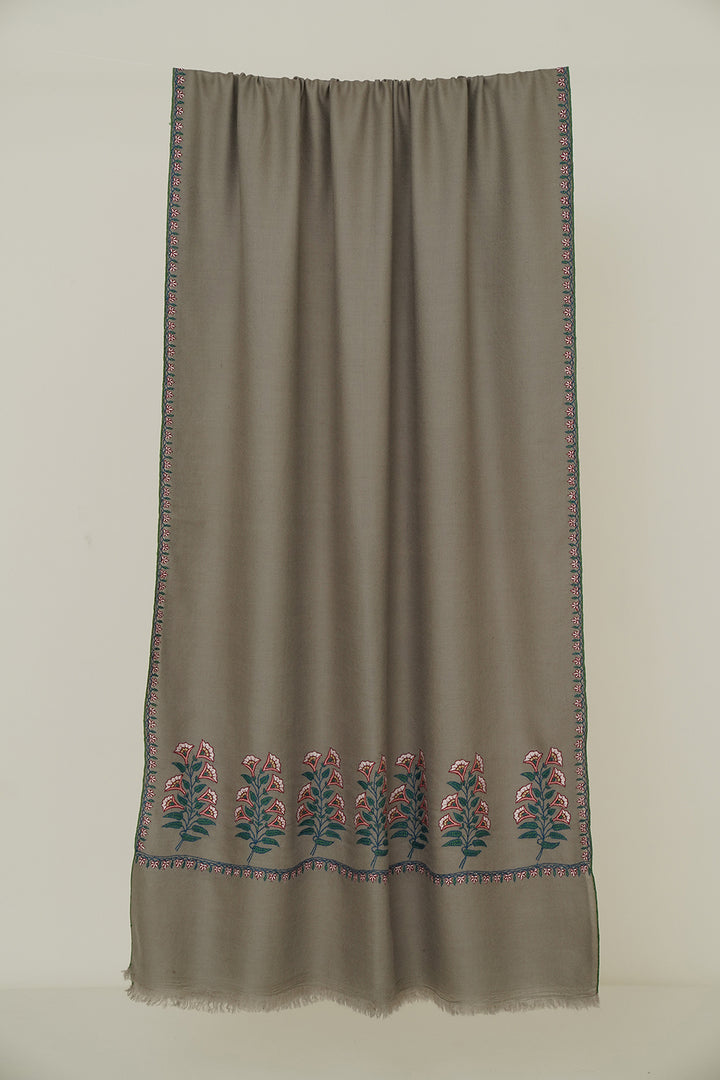 Mughal Palla Hand Embroidered Pashmina Stole