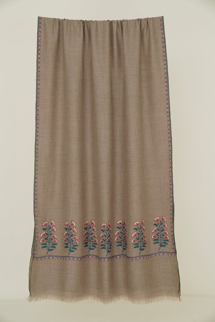 Mughal Palla Hand Embroidered Pashmina Stole