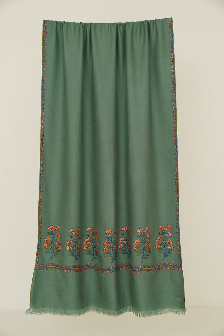 Mughal Palla Hand Embroidered Pashmina Stole