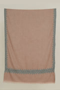 Kashmir Loom Sozni Borderdar Hand Embroidered Pashmina Stole Natural