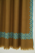 Kashmir Loom Sozni Navid Borderdar Hand Embroidered Pashmina Shawl Herb