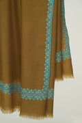 Kashmir Loom Sozni Navid Borderdar Hand Embroidered Pashmina Shawl Herb
