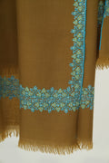 Kashmir Loom Sozni Navid Borderdar Hand Embroidered Pashmina Shawl Herb