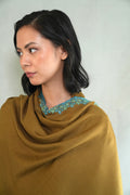 Kashmir Loom Sozni Navid Borderdar Hand Embroidered Pashmina Shawl Herb