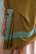Kashmir Loom Sozni Navid Borderdar Hand Embroidered Pashmina Shawl Herb