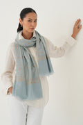 Kashmir Loom Sozni Nazanin Jaaldar Hand Embroidered Pashmina Stole Baltic