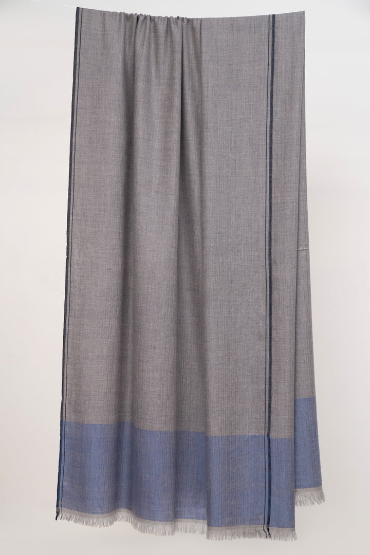 Kashmir Loom | Nilgiri Indigo Natural Shawl