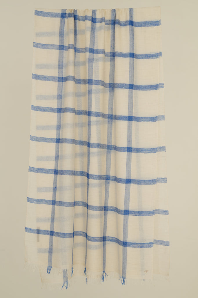 Handwoven Cashmere Checks Stole | Kashmir Loom