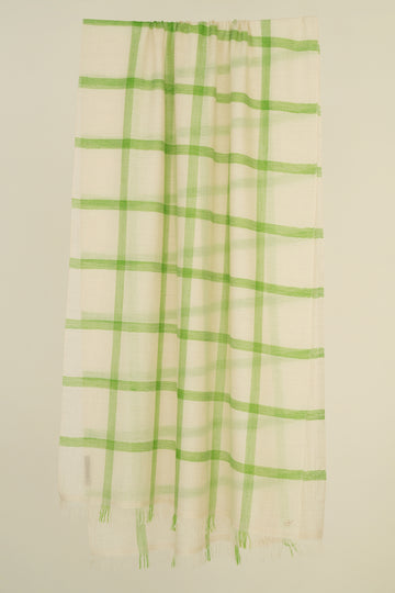 Handwoven Cashmere Checks Stole | Kashmir Loom