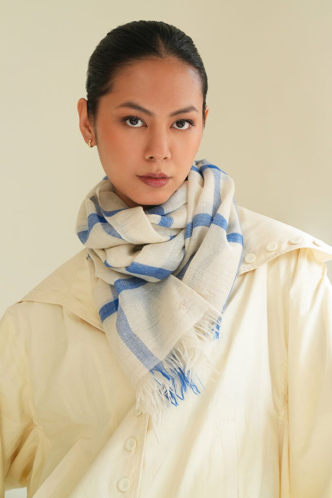Handwoven Cashmere Checks Stole | Kashmir Loom