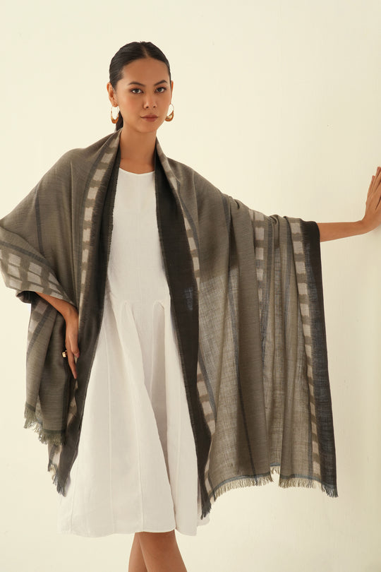 Kashmir Loom Nomad Cashmere Shawl 100 x 215 cms