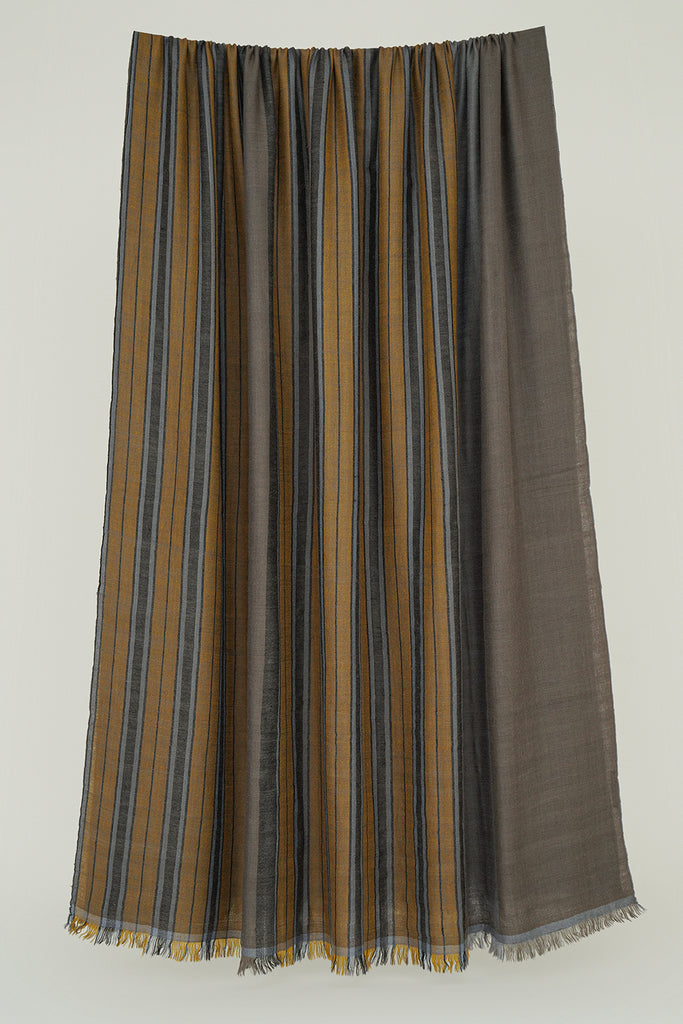 Handwoven Cashmere Double Layer Oversize Shawl | Kashmir Loom