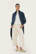 Sozni Nusrah Jaaldar Hand Embroidered Pashmina Stole Pencil Blue