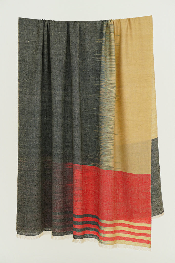 Handwoven Cashmere Ikat Shawl | Kashmir Loom