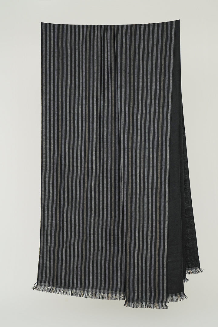 Cashmere Oversize Stripes Shawl | Kashmir Loom