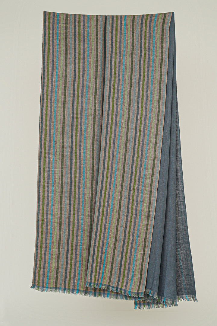 Cashmere Oversize Stripes Shawl | Kashmir Loom