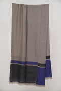 Kashmir Loom | Outlook Black Cobalt Shawl