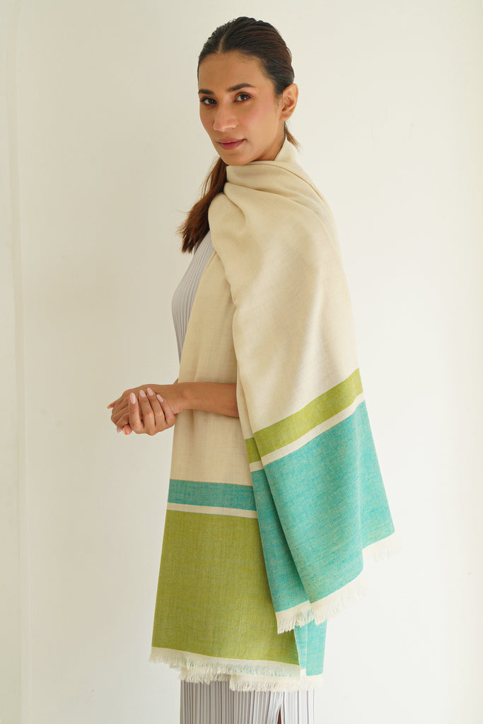 Handwoven Cashmere Twill Weave Shawl | Kashmir Loom