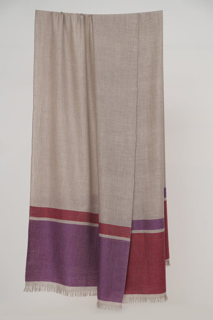 Kashmir Loom | Outlook Plum Aurora Shawl