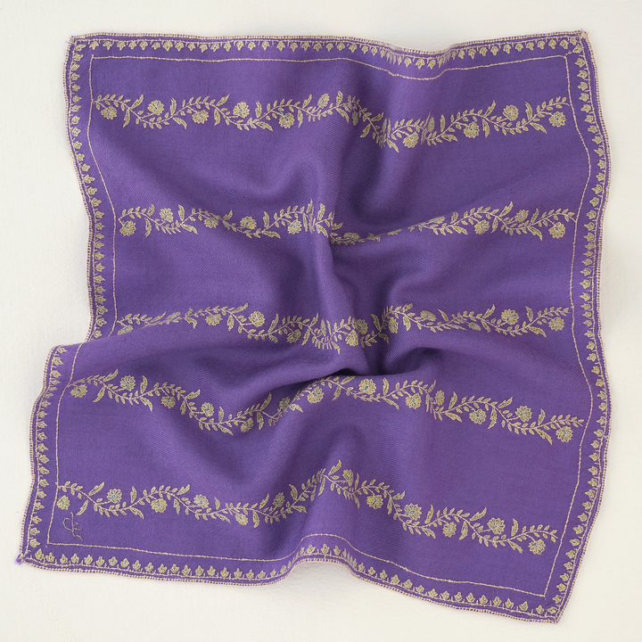 Khatrast Hand Embroidered Mens Cashmere Pocket Square