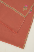 Kashmir Loom Heera Bail Buti Hand Embroidered Pashmina Stole Coral Peach