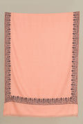 Kashmir Loom Sozni Rida Jaali Baildar Hand Embroidered Pashmina Stole Lemonade