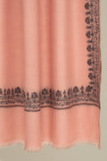 Kashmir Loom Sozni Rida Jaali Baildar Hand Embroidered Pashmina Stole Lemonade