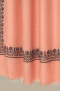 Kashmir Loom Sozni Rida Jaali Baildar Hand Embroidered Pashmina Stole Lemonade
