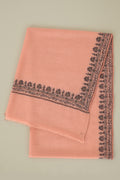 Kashmir Loom Sozni Rida Jaali Baildar Hand Embroidered Pashmina Stole Lemonade