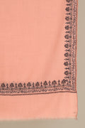Kashmir Loom Sozni Rida Jaali Baildar Hand Embroidered Pashmina Stole Lemonade