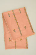 Kashmir Loom Sozni Samina Khatrast Butidar Hand Embroidered Pashmina Stole Salmon