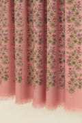 Kashmir Loom Kani Nahiza Khatrast Hand Woven Large Pashmina Shawl Rose