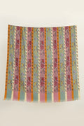 Kashmir Loom Kani Florid Khatrast Hand Woven Large Pashmina Shawl Pale Blue Pink