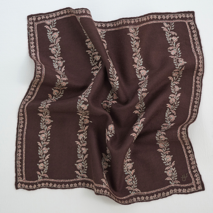 Khatrast Hand Embroidered Mens Cashmere Pocket Square