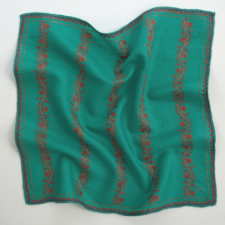 Khatrast Hand Embroidered Mens Cashmere Pocket Square