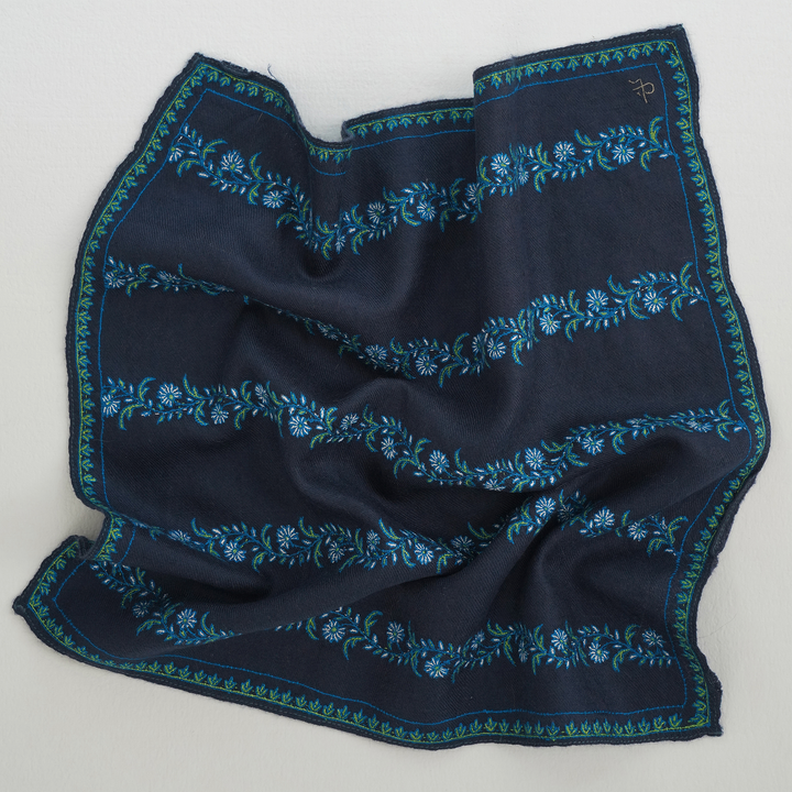 Khatrast Hand Embroidered Mens Cashmere Pocket Square