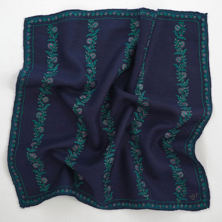 Khatrast Hand Embroidered Mens Cashmere Pocket Square