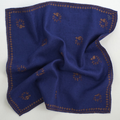 Flower Buti Hand Embroidered Mens Cashmere Pocket Square | Kashmir Loom