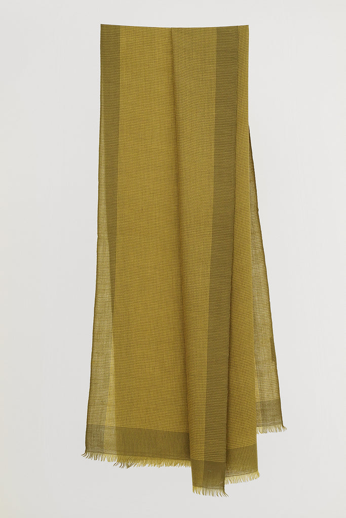 Handwoven Cashmere Checks Stole | Kashmir Loom