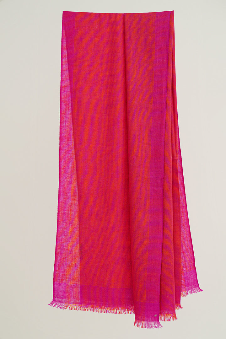Cashmere Check Women's Stole | Kashmir Loom