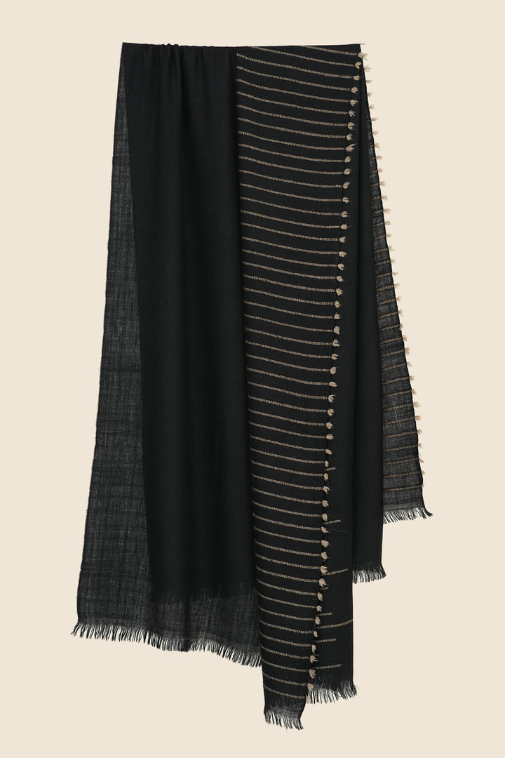 Kashmir Loom Quill Cashmere Shawl 100 x 215 cms