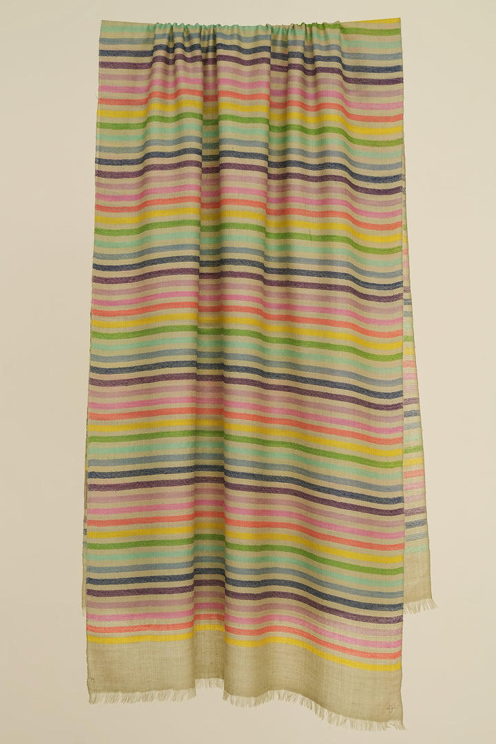 Kashmir Loom Rainbow Cashmere Stole