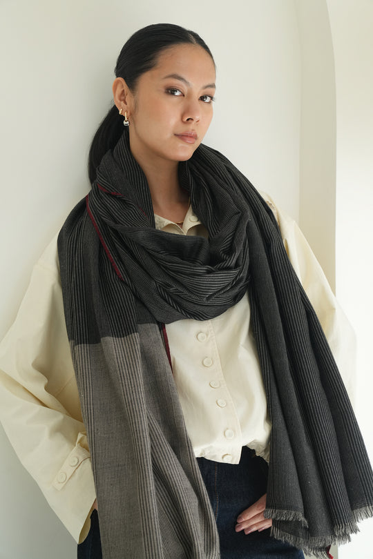 Kashmir Loom Ray Cashmere Oversize Shawl