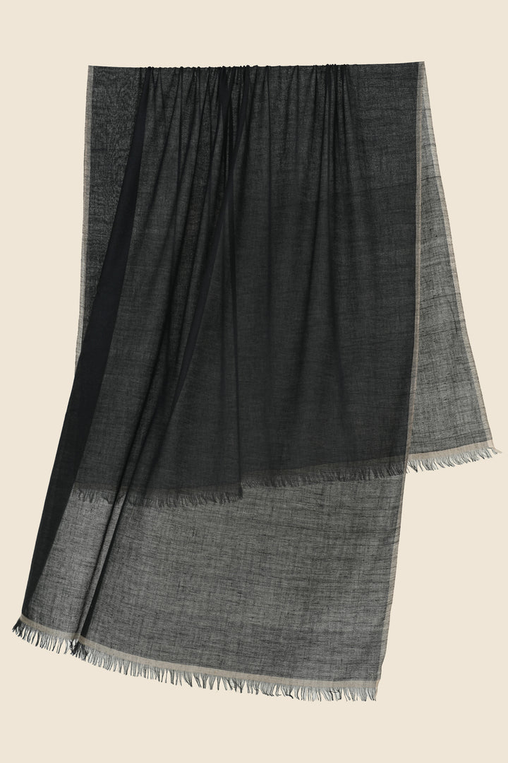 Kashmir Loom Rim Cashmere Large Shawl 115 x 230 cms