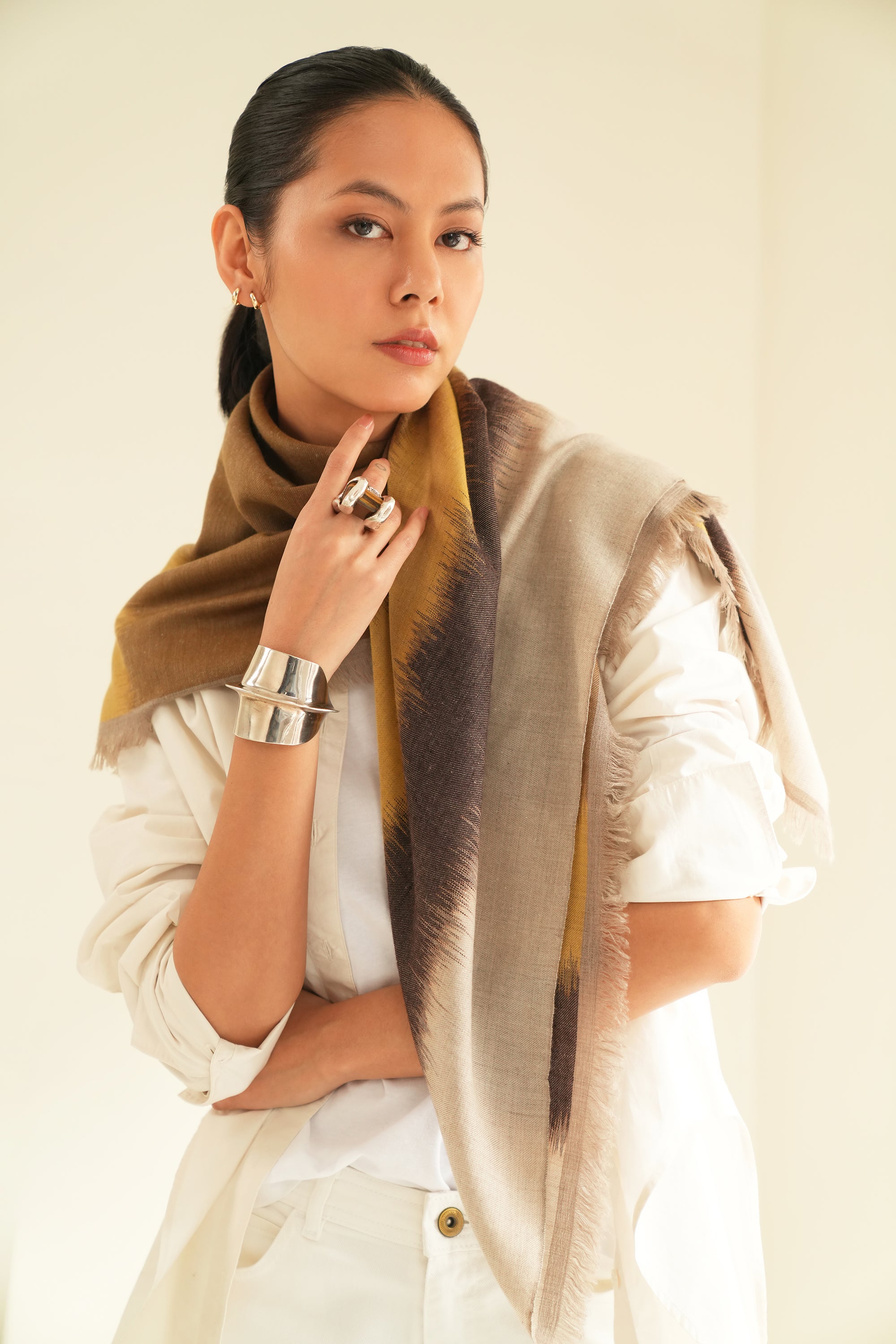 Rohan Cashmere Ikat Neck Scarf