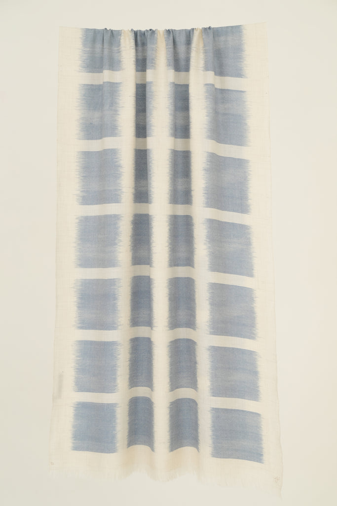 Handwoven Cashmere Ikat Stole | Kashmir Loom