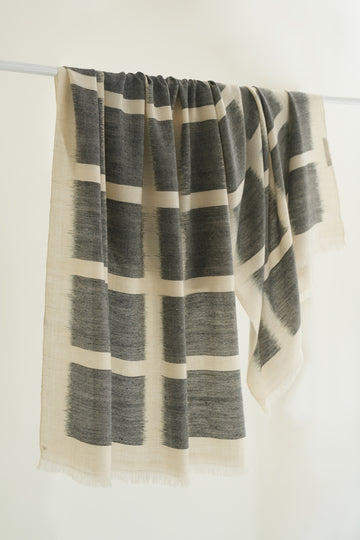 Handwoven Cashmere Ikat Stole | Kashmir Loom