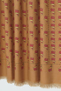 Kashmir Loom Kani Shokh Buti Hand Woven Pashmina Large Shawl Dark Fawn Golden